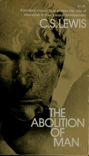 The Abolition of Man by C.S. Lewis book cover