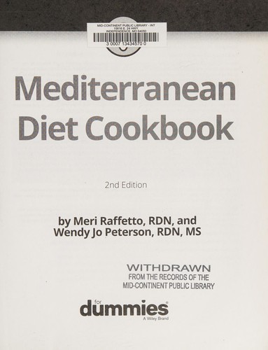 Mediterranean Diet Cookbook For Dummies by Meri Raffetto book cover