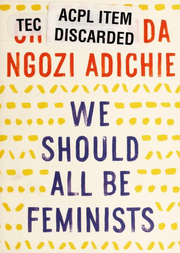 We Should All Be Feminists by Chimamanda Ngozi Adichie book cover