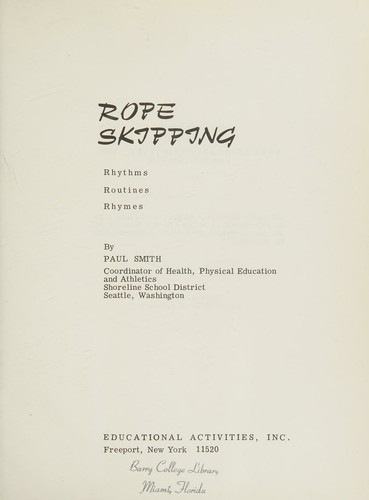 Rope Skipping: A Complete Guide by Paul Smith book cover