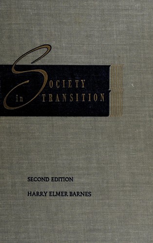 Society in Transition by Harry Elmer Barnes book cover