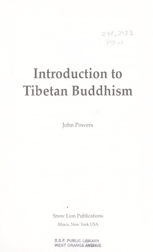 An Introduction to Tibetan Buddhism by John Powers book cover