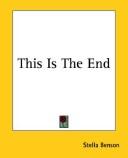 This is the End: A Zombie Apocalypse by Stella Benson book cover