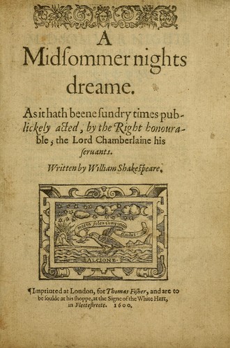 Midsummer Night's Dream by William Shakespeare book cover