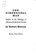 One-Dimensional Man by Herbert Marcuse book cover