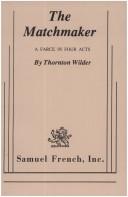 The Matchmaker by Thornton Wilder book cover