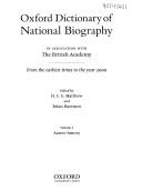 The Oxford Dictionary of National Biography by H. C. G. Matthew book cover