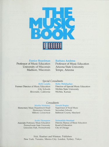 The Music Book: A Guide to the History of Music by Eunice Boardman book cover
