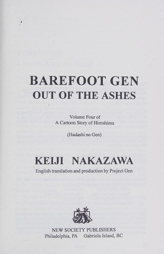 Barefoot Gen: A Cartoon Story of Hiroshima by Keiji Nakazawa book cover