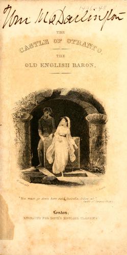 The Castle of Otranto by Horace Walpole book cover