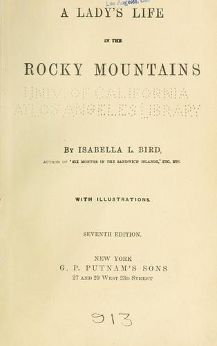 A Lady's Life in the Rocky Mountains by Isabella Bird book cover