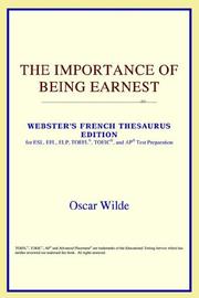 The Importance of Being Earnest by Oscar Wilde book cover
