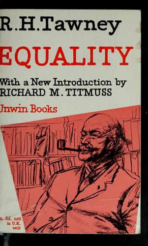 Equality: A New Look by Richard H. Tawney book cover