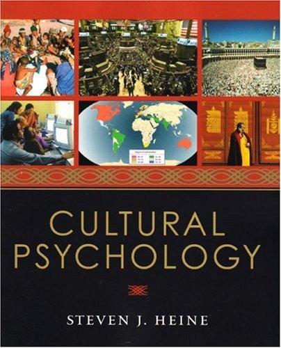 Cultural Psychology: A Perspective on Psychological Functioning Across Cultures by Heine, Steven J. book cover