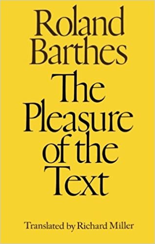The Pleasure of the Text by Roland Barthes book cover