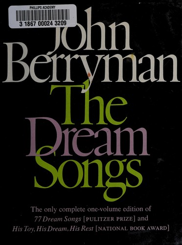The Dream Songs by John Berryman book cover
