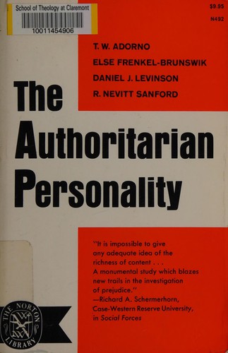 The Authoritarian Personality by Theodor W. Adorno et al. book cover