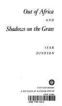 Out of Africa by Isak Dinesen book cover