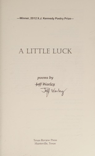 A Little Luck by Jeff Worley book cover