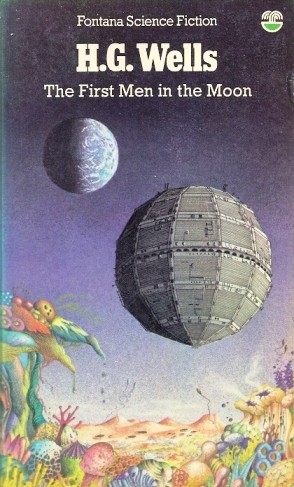 The First Men in the Moon by H.G. Wells book cover
