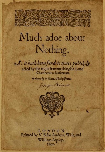 Much Ado About Nothing by William Shakespeare book cover