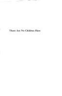 There are no children here by Alex Kotlowitz book cover