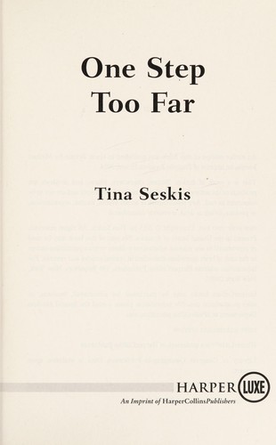 One Step Too Far by Tina Seskis book cover