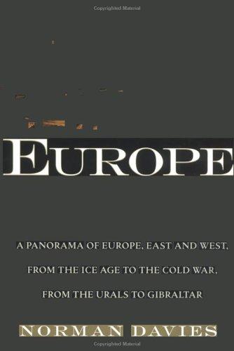 Europe: A History by Norman Davies book cover