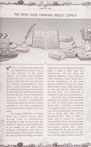 Writing for Comics: A Guide to Writing Comic Books by Alan Moore book cover