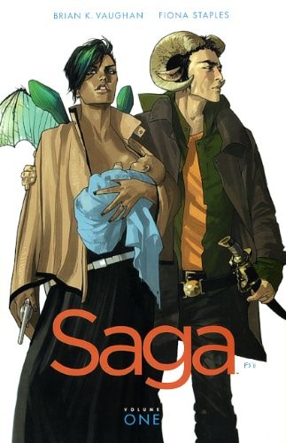 Saga, Vol. 1 by Brian K. Vaughan book cover