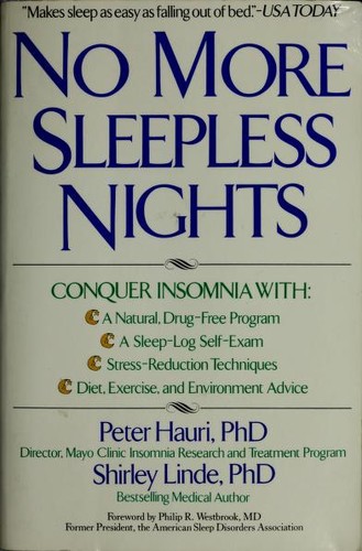 No More Sleepless Nights by Peter Hauri, Shirley Linde book cover