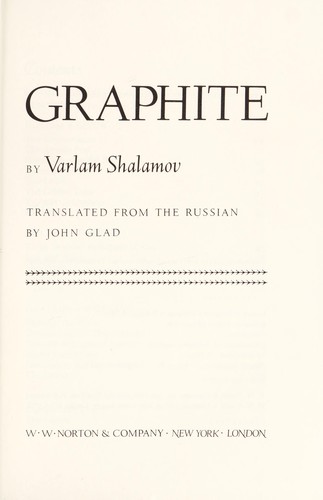 Graphite: A Handbook for the Game and Comic Industry by Varlam Shalamov book cover