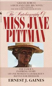 The autobiography of Miss Jane Pittman by Ernest J. Gaines book cover