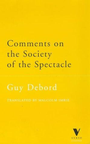 The Society of the Spectacle by Guy Debord book cover