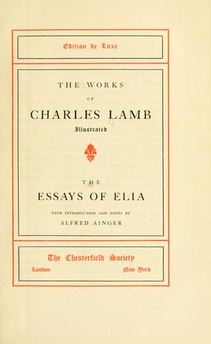 The Works of Charles Lamb by Charles Lamb book cover