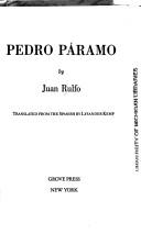 Pedro Páramo by Juan Rulfo book cover