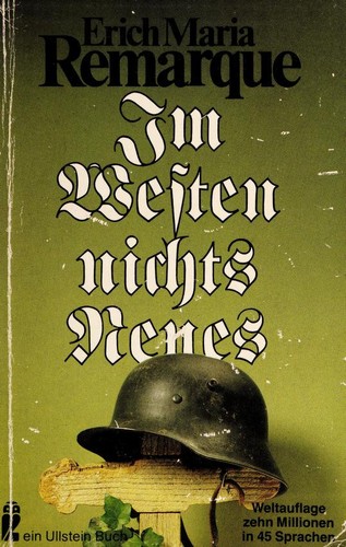 All Quiet on the Western Front by Erich Maria Remarque book cover