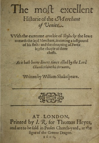 The Merchant of Venice by William Shakespeare book cover