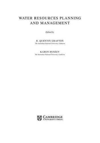 Water Resources Planning and Management by R. Quentin Grafton, Karen Hussey book cover