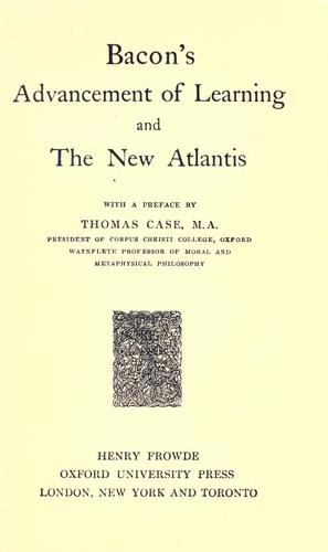 The New Atlantis by Francis Bacon book cover