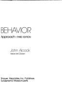 Animal Behavior: An Evolutionary Approach by John Alcock book cover