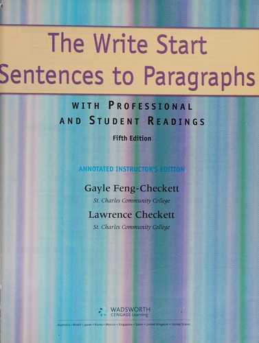 The Write Start: A Guide to Nonfiction Writing for Students by Lawrence Checkett book cover