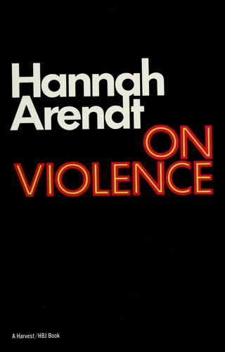 On Violence by Hannah Arendt book cover