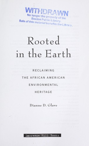 Rooted in the Earth: Reclaiming the African American Environmental Heritage by Dianne D. Glave book cover