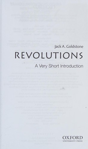 Revolutions: A Very Short Introduction by Jack A. Goldstone book cover