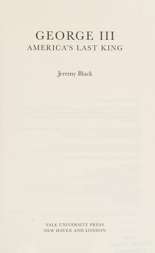 George III: The Life and Reign of Britain's Most Misunderstood Monarch by Jeremy Black book cover