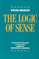 The Logic of Sense by Gilles Deleuze book cover