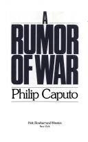 A Rumor of War by Philip Caputo book cover